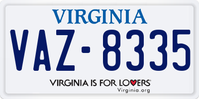 VA license plate VAZ8335