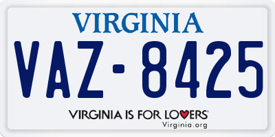 VA license plate VAZ8425