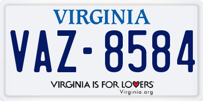VA license plate VAZ8584