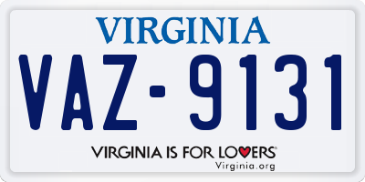 VA license plate VAZ9131