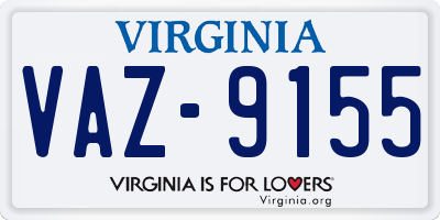 VA license plate VAZ9155