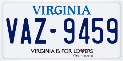 VA license plate VAZ9459
