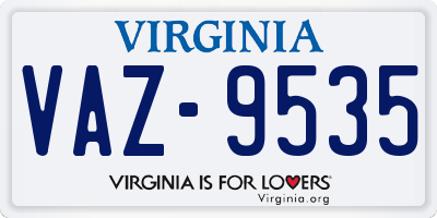 VA license plate VAZ9535