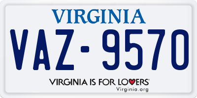 VA license plate VAZ9570