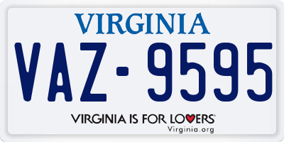 VA license plate VAZ9595