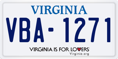 VA license plate VBA1271