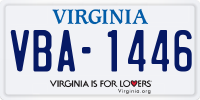 VA license plate VBA1446