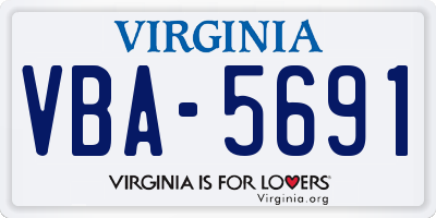 VA license plate VBA5691