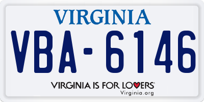 VA license plate VBA6146