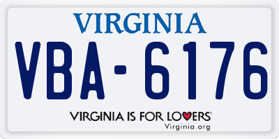 VA license plate VBA6176