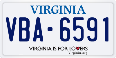 VA license plate VBA6591