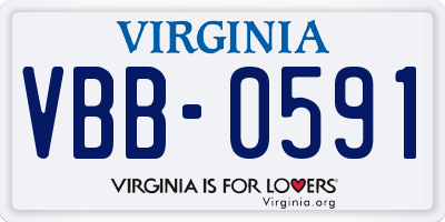 VA license plate VBB0591