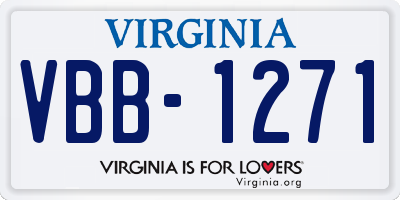 VA license plate VBB1271