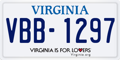 VA license plate VBB1297