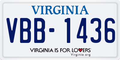 VA license plate VBB1436