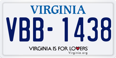 VA license plate VBB1438