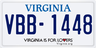 VA license plate VBB1448