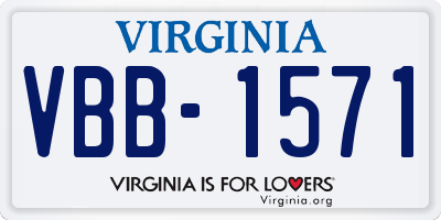 VA license plate VBB1571
