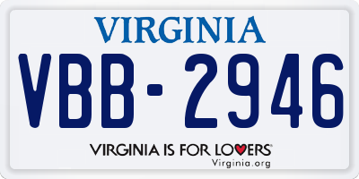 VA license plate VBB2946