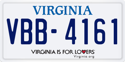 VA license plate VBB4161
