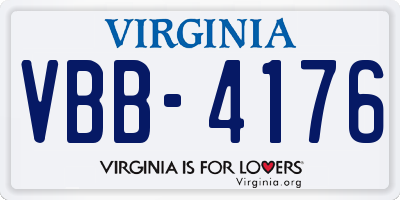 VA license plate VBB4176