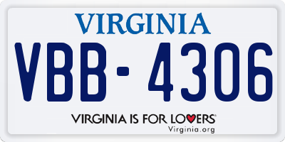 VA license plate VBB4306