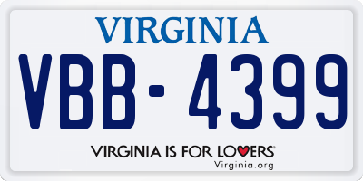 VA license plate VBB4399