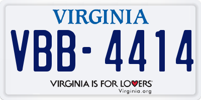 VA license plate VBB4414