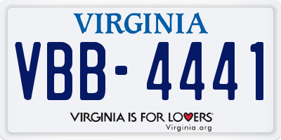 VA license plate VBB4441