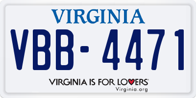 VA license plate VBB4471