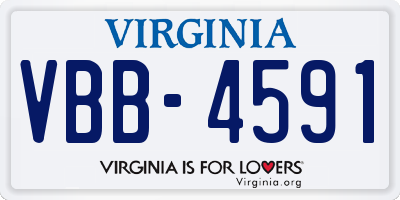 VA license plate VBB4591
