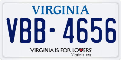 VA license plate VBB4656
