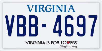 VA license plate VBB4697