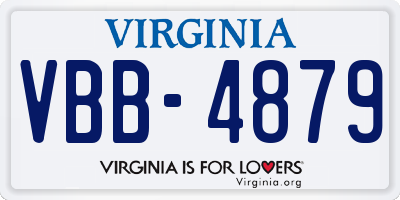 VA license plate VBB4879