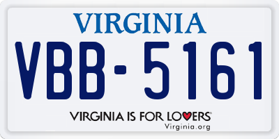 VA license plate VBB5161