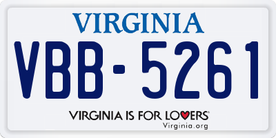 VA license plate VBB5261