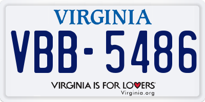VA license plate VBB5486