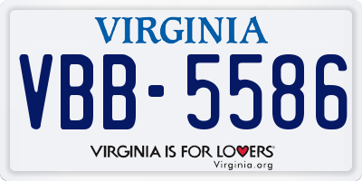 VA license plate VBB5586