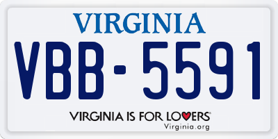 VA license plate VBB5591