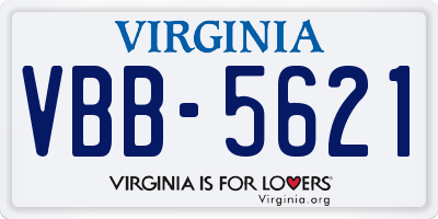 VA license plate VBB5621