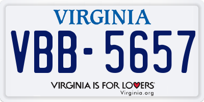VA license plate VBB5657