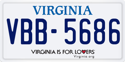 VA license plate VBB5686