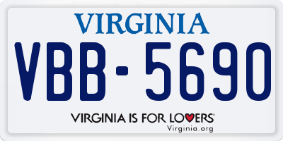 VA license plate VBB5690
