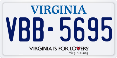 VA license plate VBB5695