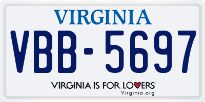 VA license plate VBB5697