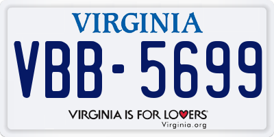 VA license plate VBB5699