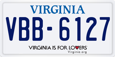 VA license plate VBB6127