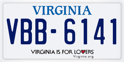 VA license plate VBB6141