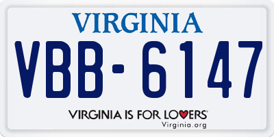 VA license plate VBB6147