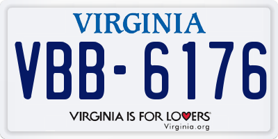 VA license plate VBB6176